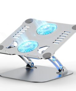 [Laptop Ständer] Höhenverstellbar mit RGB Lüfter und Belüfteter Notebookständer für MacBook und andere Laptops 10-17“ [