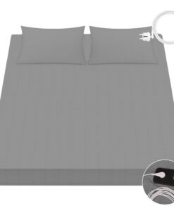 Erdungs-Spannbetttücher 100x200cm Grau mit EU Erdungskabel | Erdungs-Bettlaken 90% Bio-Baumwolle, 10% Silberfaser 100x2