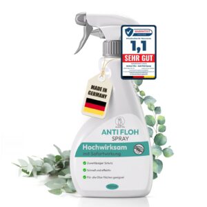Animal Vita® Flohspray für Wohnung und Möbel - Effektiv gegen Flöhe - Alternative zu Fogger - Laborgeprüft - Flöhenschut