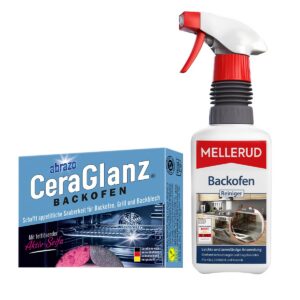 MELLERUD & abrazo Backofen Reinigungsset | Effektive Kombination aus Spray & Backofen-Reiniger | Für Eingebranntes & Ver