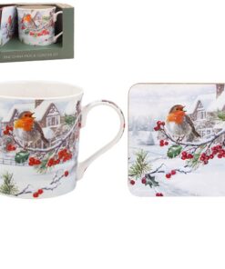 Leonardo Collection Weihnachtstasse und Untersetzer für heiße Getränke