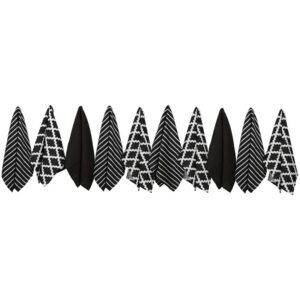 Premium Geschirrtuch-Paket für die Küche - 100% Reiner Baumwolle, weich und langlebig, Maschinenwaschbar, Schwarz, 65 x