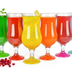 Cocktailgläser_SENDER 9 Varianten 480ml Hurricane Longdrinkgläser für Party- und Feierabendgenuss (Mix2) Cocktailgläse