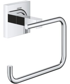 GROHE Start Cube Toilettenpapierhalter WC ohne Bohren, eckig, chrom, für Klopapierhalter zum Kleben und Bohren, 40978000
