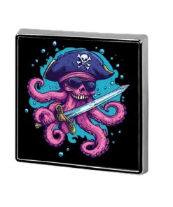Oktopus-Piraten-Brosche für Kleidung und Accessoires - Metallabzeichen 1,8 cm - Trenddeko für Lapel, Krawatte und Rucksa