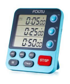 Digitale Küchengeräte - FCXJTU 3 Kanäle Timer zum Kochen | FCXJTU Küchentimer - 3 Kanäle, magnetisch, laute Alarm, einb