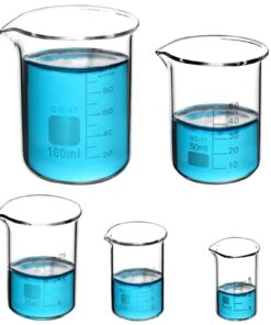Beekeg 5 Stück Labor-Messbecher Klein bis 100ml für Labore und Chemieuntersuchungen