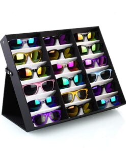 BADASS SHARKS Brillendisplay für 18 Paare Brillen Schwarz-Weiss Zusammenklappbar und multifunktional