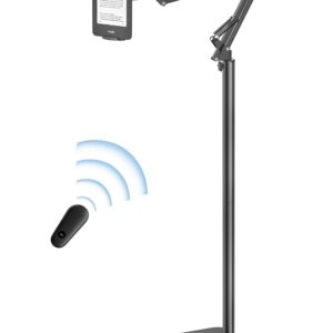 VOLTIFYMAX Tablet Bodenständer für Kindle Paperwhite/Oasis/Kobo und iPad, Verstellbar, |7-13 Zoll, Fernbedienung inklusi