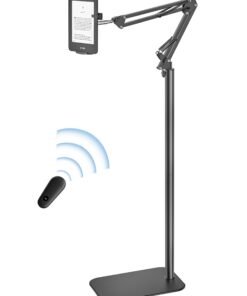 VOLTIFYMAX Tablet Bodenständer für Kindle Paperwhite/Oasis/Kobo und iPad, Verstellbar, |7-13 Zoll, Fernbedienung inklusi
