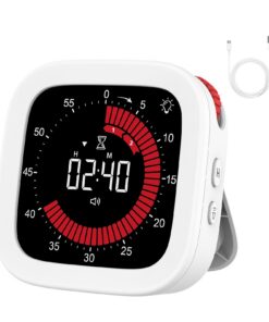 Visueller Timer für Kinder 60-Minuten Countdown Schreibtisch Büro Küche Kinderzeitmanagement | Wiederaufladbare Digital