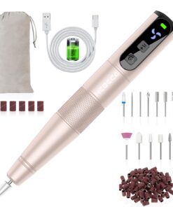 HEBECA Elektrische Nagelfraser Kabellos für Acrylnägel Heimgebrauch (Gold)