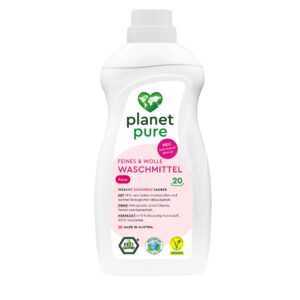Planet Pure Feines & Wolle Waschmittel Rose - natürlichen Ursprung - umweltfreundlich - ideal für feine Wolle - 1 l