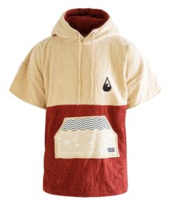 WAVE HAWAII Badeponcho Dunas 100% Baumwolle mit Kapuze für Kinder 120-150 cm Strand Surfen