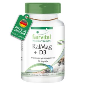 Fairvital Calcium Magnesium Citrate plus Vitamin D3 HOCHDOSIERT für Osteoporose und Knochengesundheit | Fairvital Calci