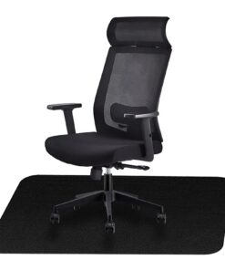 Icegrey Bürostuhlmatte Bodenschutz Rechteckig Waschbar Rutschfester für Holzböden und Fliesenböden Schwarz 120x90cm Ic