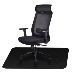 Icegrey Bürostuhlmatte Bodenschutz Rechteckig Waschbar Rutschfester für Holzböden und Fliesenböden Schwarz 120x90cm Ic