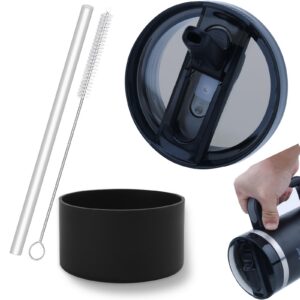 TUIORAN Stanley Cup Zubehör, 1 Auslaufsicherer Ersatzdeckel + 1 Bodenschutz, ideal für Stanley 40oz Becher, 1 Trinkhalme