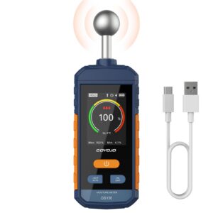 GOYOJO Feuchtigkeitsmessgerät für Wände - Wiederaufladbare 5-40mm Kugelsensor - Zerstörungsfreie Scans für Holz/Wände/Ba