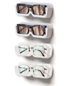 Xiuyer Brillenhalter Wand Aufbewahrung 4 Stück Sonnenbrillen Organizer Transparent
