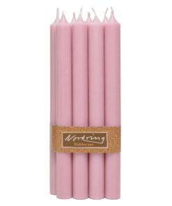 Nordring Rustik Antikrosa Stabkerzen - 2,2 x 25 cm hoch, durchgefärbt & RAL-zertifiziert | Ideal für rustikale Ambiente