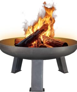 Feuerschale 60 cm Edelstahl Dreibein Terrassenfeuer Outdoor Garten