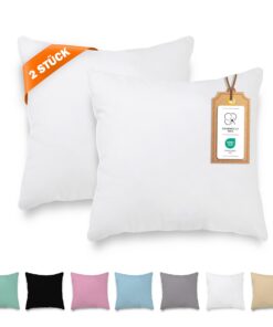 Veluna Home Kopfkissenbezug 80x80cm - 100% Baumwolle - Weiß - Dicht gewebt mit 57 Fäden/cm² - Oeko Tex Zertifiziert