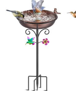 VeyFolzin.st 98 cm groß, abnehmbare Vogeltränke für den Garten, freistehende Vogeltränke für den Garten, Spa & Vogelfutt