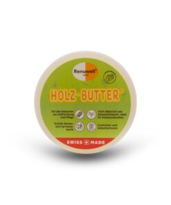 Renuwell Holz-Butter 100% natürliche Inhaltsstoffe – Intensiv-Pflege Wachs für alle Holzarten – Möbelpflege hochwertiger