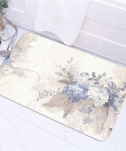 Badezimmerteppich Rutschfest Waschbar 40x60cm Tradition Bathroom Stone Bath Mat