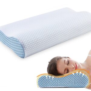 Ecosafeter 2025 Hochdichte Memory Foam Schlafkissen für Nacken- und Schulterkontrolle mit Ergonomischem Design und Kisse