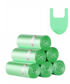 23GUANYI Reißfeste Müllbeutel mit Henkel 100 Stück 20 Liter, 4 Rollen mit je 25 Beuteln, perfekt für Küche und Küche Leb
