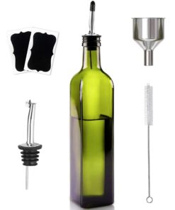 Ölflasche 500ML + Ölflaschen Set + Grell Grün für Küche und BBQ (500ML)