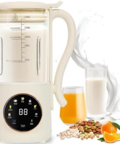 Nussmilchmaschine 1400ml Soja- und Hafermilch mit 12 Klingen | Selbstgemachte Pflanzenmilch mit Sojamilchmaschine 1400m