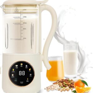 Nussmilchmaschine 1400ml Soja- und Hafermilch mit 12 Klingen | Selbstgemachte Pflanzenmilch mit Sojamilchmaschine 1400m