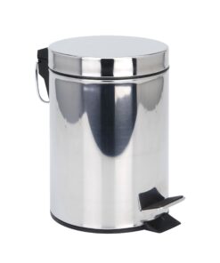 Spetebo Edelstahl Tretmülleimer - Metall - für Küche und Bad - 5 Liter - zeitlosem Design - Abfalleimer mit entnehmbarem
