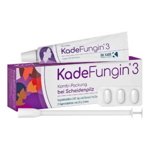 KadeFungin 3 Kombi-Packung: Scheidenpilzbehandlung mit Clotrimazol - 3 Vaginaltabletten & Cremeeinträger für Frauen - 3-