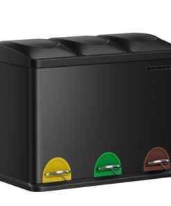 SONGMICS Küchenmülltrennsystem 3 Fächer LTB45B Tintenschwarz