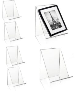 Acryl Buchstütze für Fotos und Bücher 6 Stück zum Anzeigen von Musik, Kunst und Handwerk | Transparente Tischaufstell