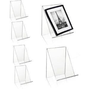 Acryl Buchstütze für Fotos und Bücher 6 Stück zum Anzeigen von Musik, Kunst und Handwerk | Transparente Tischaufstell