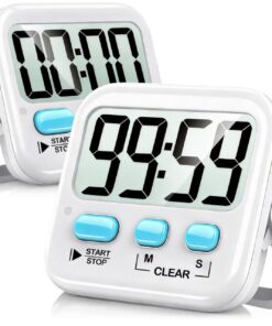Antonki 2er Digitaler Küchentimer Magnetisch mit Batterie
