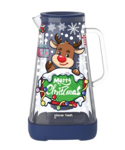 GLACIER FRESH Wasserfilter-Kanne | 2,5 L | 1x Aktivkohle + 1x Ultrafiltration Filter | Reduziert Chlor, Fluorid, Kalkabl
