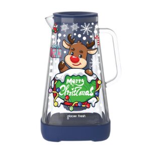GLACIER FRESH Wasserfilter-Kanne | 2,5 L | 1x Aktivkohle + 1x Ultrafiltration Filter | Reduziert Chlor, Fluorid, Kalkabl