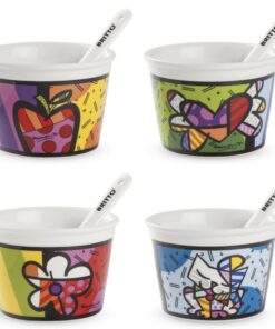 4er Eisbecher Set - Für Familien - Perfekt für Sommer-Eispartys