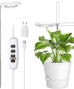 Pflanzenlampe Vollspektrum 147CM Höhe 3 Beleuchtungsmodi Auto-Timer