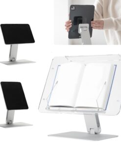 MITER 2-in-1 Magnetischer Buch- & Tablet-Ständer - Flexibler Acryl-Halter für Bücher & Tablets, magnetische Halterung fü