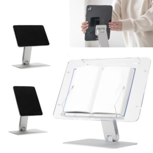 MITER 2-in-1 Magnetischer Buch- & Tablet-Ständer - Flexibler Acryl-Halter für Bücher & Tablets, magnetische Halterung fü