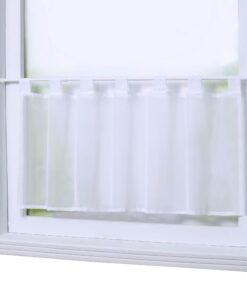 Joyswahl Eva Scheibengardine Voile Unifarbige Stores HxB 60x90cm WeißTransparent Filigrane Gardine fürs Wohnzimmer