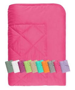 NPluseins Pink Sommerdecke - dünn und leicht - perfekt für Kühlenschlafen, Camping und Outdoor - 135x200 cm - OEKO-TEX