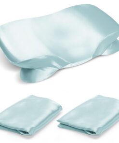 2er-Pack Satin-Kissenbezüge für Memory Foam Kissen, 40 x 60 cm, glatt und weich mit unsichtbarem Reißverschluss, farblic